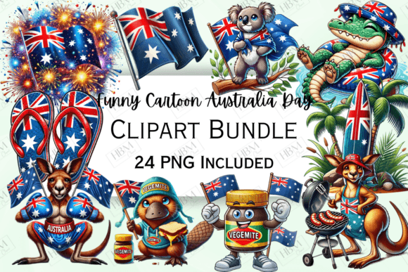 Download Funny Cartoon Australia Day Clipart - Australia day Collection