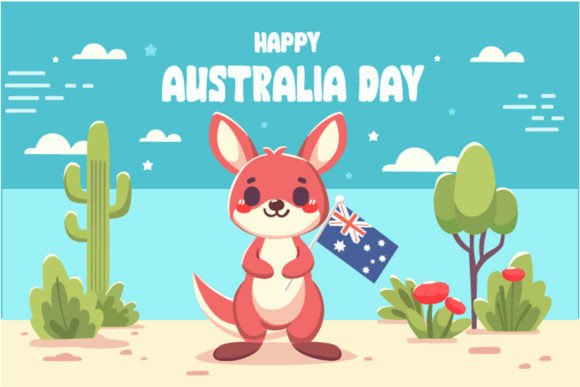 Download Happy Australia Day with Kangaroo - Australia day Collection