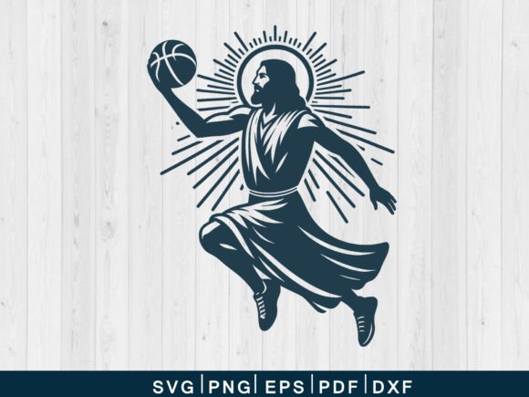 Download Jesus Playing Basketball Svg Vector File - Svg Collection